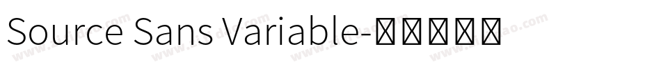 Source Sans Variable字体转换